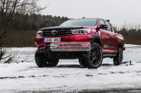 Силовой бампер передний RIVAL алюминиевый Toyota Hilux Revo 2015-2019 (без ПТФ) 2D.5701.1.B-NL