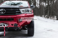 Силовой бампер передний RIVAL алюминиевый Toyota Hilux Revo 2015-2019 (без ПТФ) 2D.5701.1.B-NL