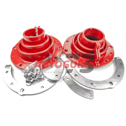 Пыльник поворотного кулака н/о УАЗ с мостами Тимкен, Спайсер, Гибридный Красный Полиуретан (2 шт к-т)