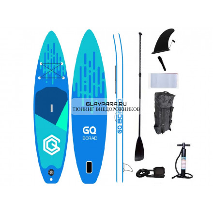 Надувная доска для SUP (САП) серфинга GQ BOARD голубой+-зеленый 335*81*15 см