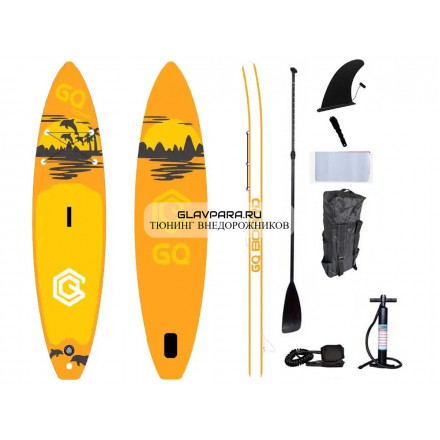Надувная доска для SUP (САП) серфинга GQ BOARD жёлтый 335*81*15 см