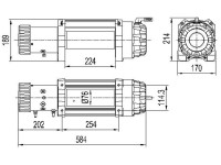 Лебедка электрическая автомобильная Master Winch E15000 12V 6810 кг со стальным тросом IP68