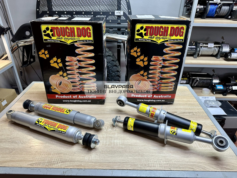 Комплект подвески Tough Dog для Toyota Land Cruiser 200 нагрузка перед 50 кг зад до 300 кг лифт 40/20 мм Комплект подвески Tough Dog для Toyota Land Cruiser 200 нагрузка перед 50 кг зад до 300 кг лифт 40/20 мм